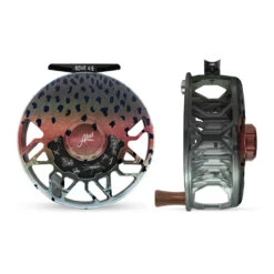 Abel ROVE Reel 4/6 Native Rainbow, Freshwater Flies Engraving With Rosewood Handle(2023 Abel Rove Reel 4 6 Native Rainbow Freshwater Flies Engraving With Rosewood Handle)