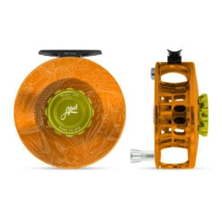 Abel SDS Solid Reel 9/10 Orange, Lime Green Drag Knob, Underwood Slammin' With Platinum Handle(2024 Abel Sds Solid Reel 9 10 Orange Lime Green Drag Knob Underwood Slammin With Platinum Handle)